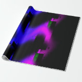 Glitch Plasma Black Geschenkpapier (Ungerollt)