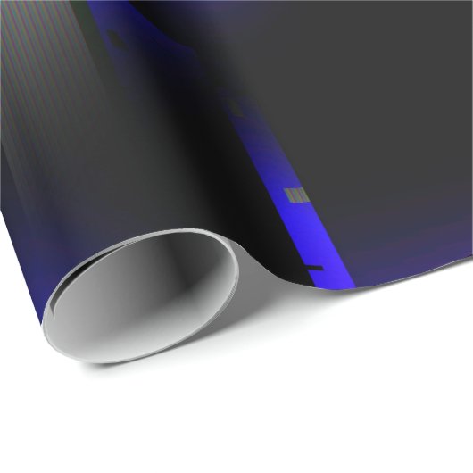 Glitch Plasma Black Geschenkpapier (Rolleneckpunkt)
