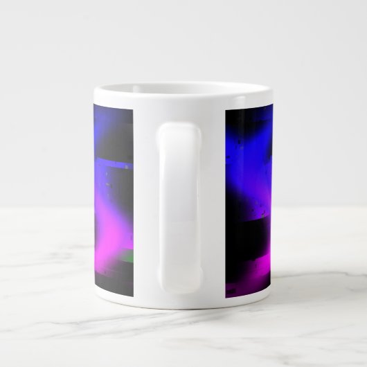 Glitch Plasma Black Jumbo-Tasse (Rückseite)