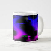 Glitch Plasma Black Jumbo-Tasse (Vorderseite Rechts)