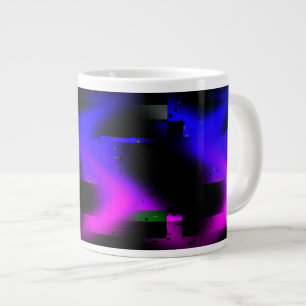 Glitch Plasma Black Jumbo-Tasse
