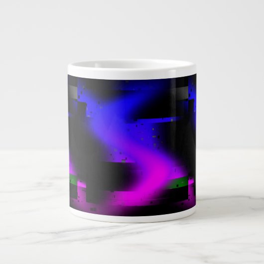 Glitch Plasma Black Jumbo-Tasse (Vorderseite)