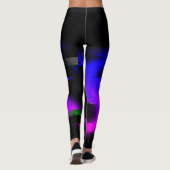 Glitch Plasma Black Leggings (Rückseite)
