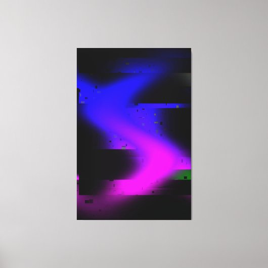 Glitch Plasma Black Leinwanddruck (Vorderseite)