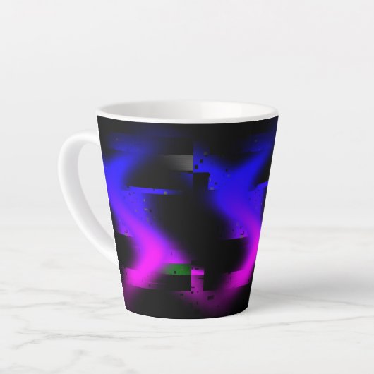 Glitch Plasma Black Milchtasse (Linke Ecke)