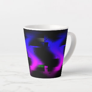 Glitch Plasma Black Milchtasse
