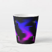 Glitch Plasma Black Milchtasse (Vorderseite)