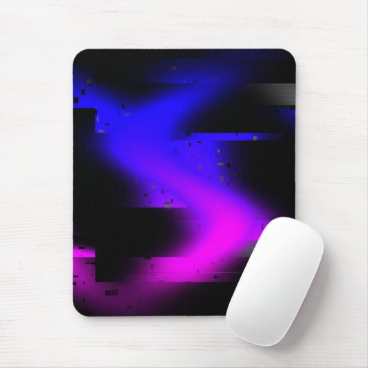 Glitch Plasma Black Mousepad (Mit Mouse)