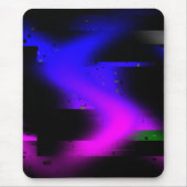 Glitch Plasma Black Mousepad (Vorne)