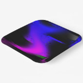 Glitch Plasma Black Pappteller (Gewinkelt)