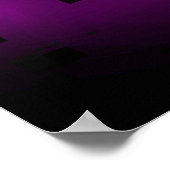 Glitch Plasma Black Poster (Ecke)