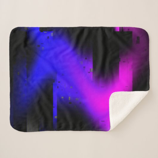 Glitch Plasma Black Sherpadecke (Vorderseite (Horizontal))