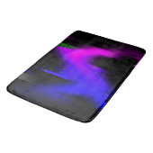 Glitch Plasma Schwarz Badematte (Schrägansicht)