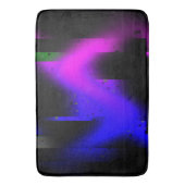 Glitch Plasma Schwarz Badematte (Vorderseite Vertikal)