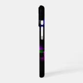 Glitch Plasma Schwarz iPhone 16 Hülle (Linke Seite)