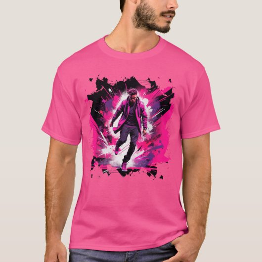 Glitch Pulse: Digitaler Chaos-T - Shirt (Vorderseite)