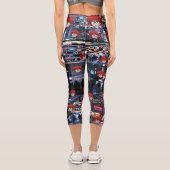 Glitch Retro Anime  Capri Leggings (Rückseite)