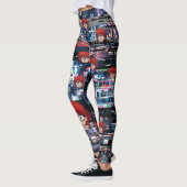 Glitch Retro Anime  Leggings (Links)