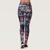 Glitch Retro Anime  Leggings (Rückseite)
