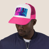 Glitch (rosa und Aquamarin) Truckerkappe (Beispiel)
