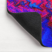 Glitch Rot und Blau Mousepad (Ecke)