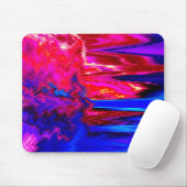 Glitch Rot und Blau Mousepad (Mit Mouse)
