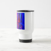 Glitch Rot und Blau Reisebecher (Mittel)