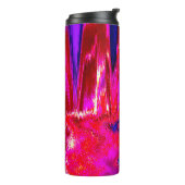 Glitch Rot und Blau Thermosbecher (Nach links gedreht)