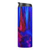 Glitch Rot und Blau Thermosbecher (Nach rechts gedreht)