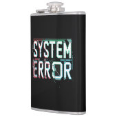 Glitch Schriftart Systemfehler, Cyberpunk-Pixel Flachmann (Links)