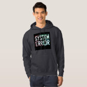 Glitch Schriftart Systemfehler, Cyberpunk-Pixel Hoodie (Vorne ganz)