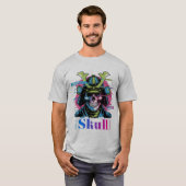 Glitch Skull Samurai: Der Krieg im digitalen Zeita T-Shirt (Vorne ganz)