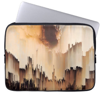 Glitch Sonnenuntergang Himmel Abstrakte Kunst Laptopschutzhülle