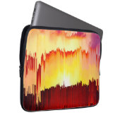 Glitch-Sonnenuntergangs-Himmel Abstrakt Kunst Laptopschutzhülle (Vorne Rechts)