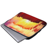 Glitch-Sonnenuntergangs-Himmel Abstrakt Kunst Laptopschutzhülle (Vorne Knopf)