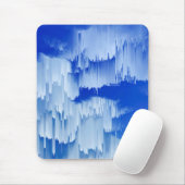 Glitch-Sonnenuntergangs-Landschaftsdekoration Mousepad (Mit Mouse)
