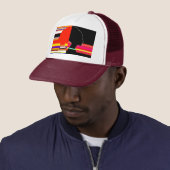 Glitch Split Profile – Pop Art Trucker Cap Truckerkappe (Beispiel)