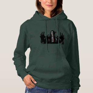 Glitch Streetwear Hoodie für Frauen