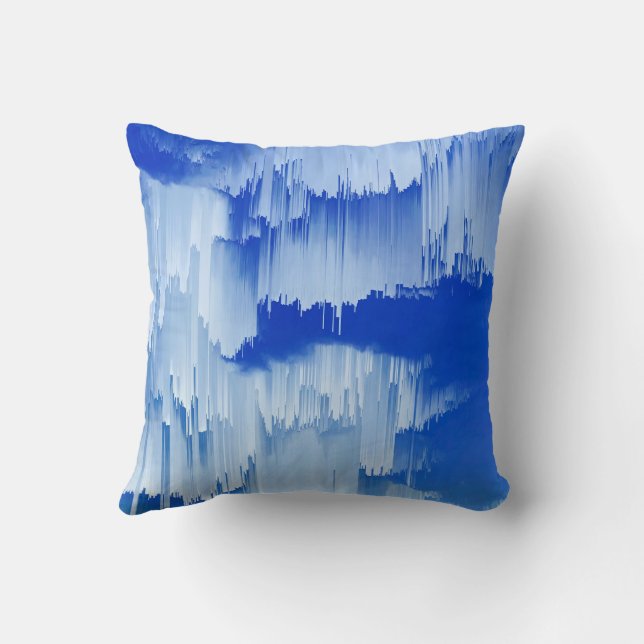 Glitch Sunset Landscape Decor Kissen (Rückseite)