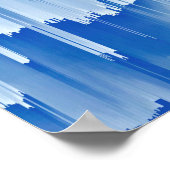 Glitch Sunset Landscape Decor Poster (Ecke)