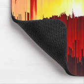 Glitch Sunset Sky Abstract Art Mousepad (Ecke)