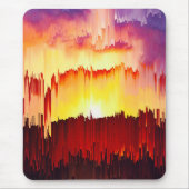 Glitch Sunset Sky Abstract Art Mousepad (Vorne)