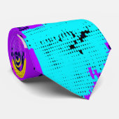Glitch tech abstract pattern tie krawatte (Gerollt)