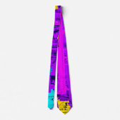 Glitch tech abstract pattern tie krawatte (Rückseite)