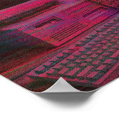 Glitch-Terminal | Vaporwave-Techcore-Plakat Poster (Ecke)