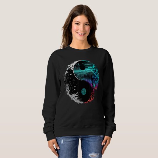 Glitch Yin Yang Sweatshirt (Vorne ganz)