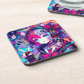 Glitchcore Getränkeuntersetzer (Linke Seite)