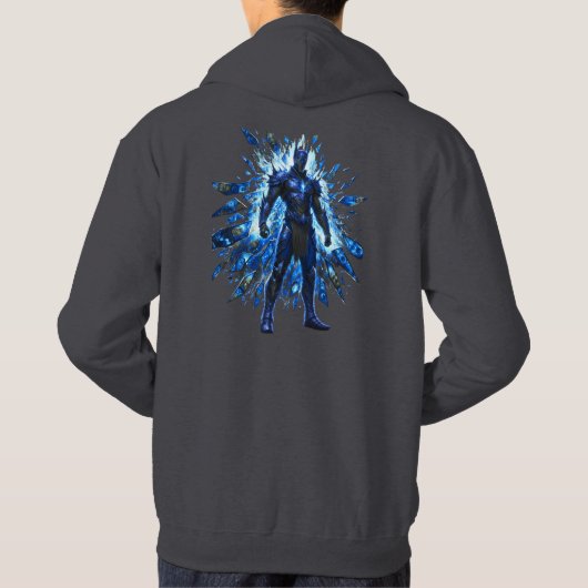 Glitchcore Ice Shard Power Vibe Hoodie (Rückseite)