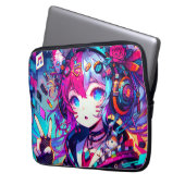 Glitchcore Laptopschutzhülle (Vorderseite Links)