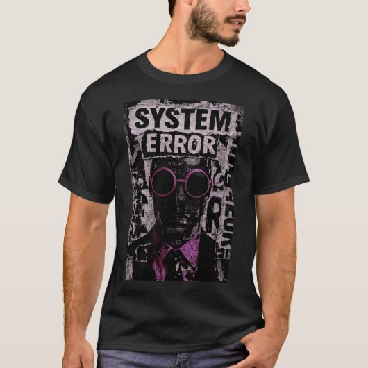 Glitchcore System Failure - Digital Dystopia T-Shirt (Vorderseite)